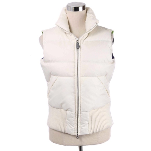 TOMMY HILFIGER Cream Down Filled Zip Puffer Vest - Picture 1 of 7